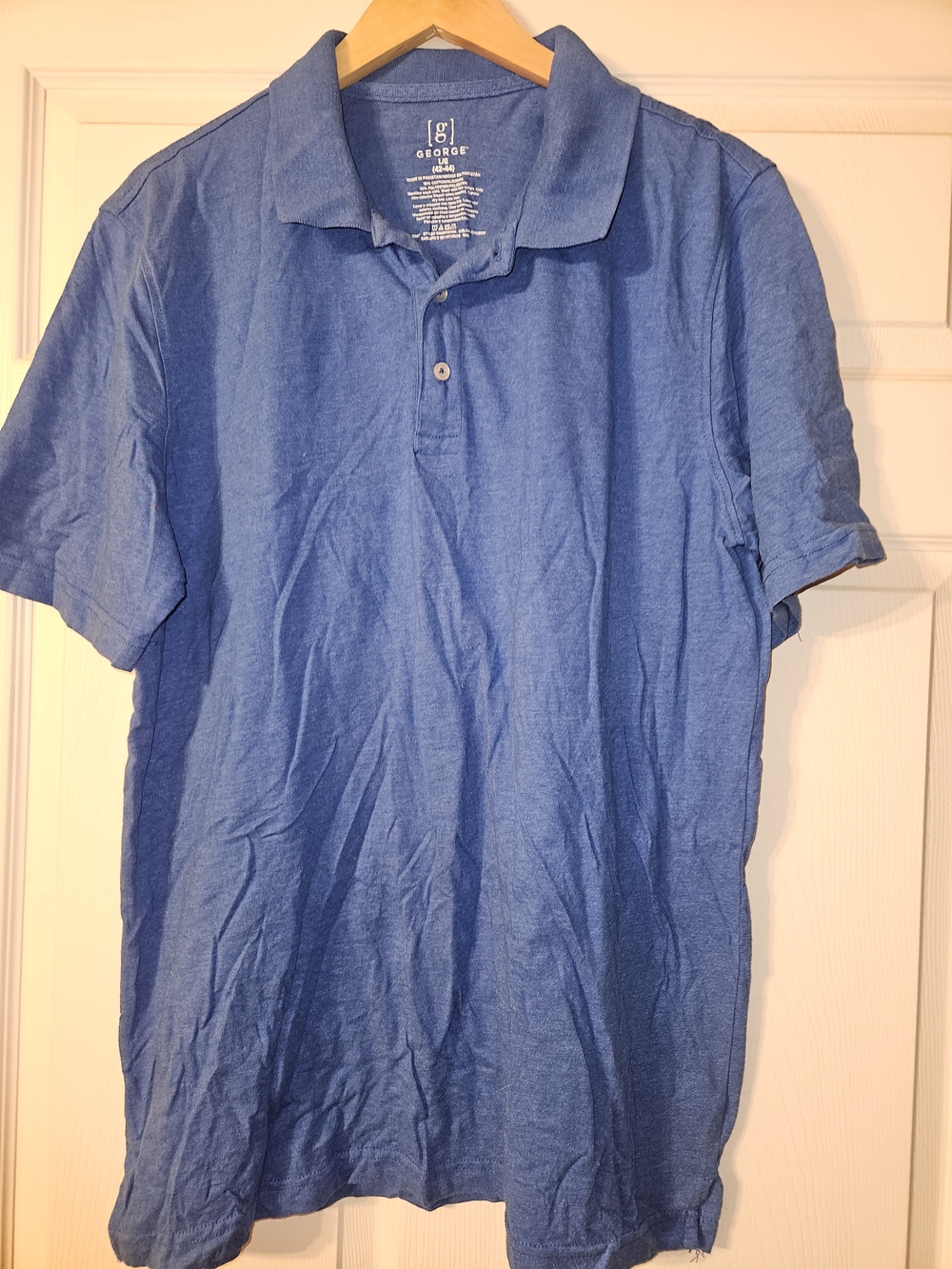 George Men's Heather Blue Polo Shirt